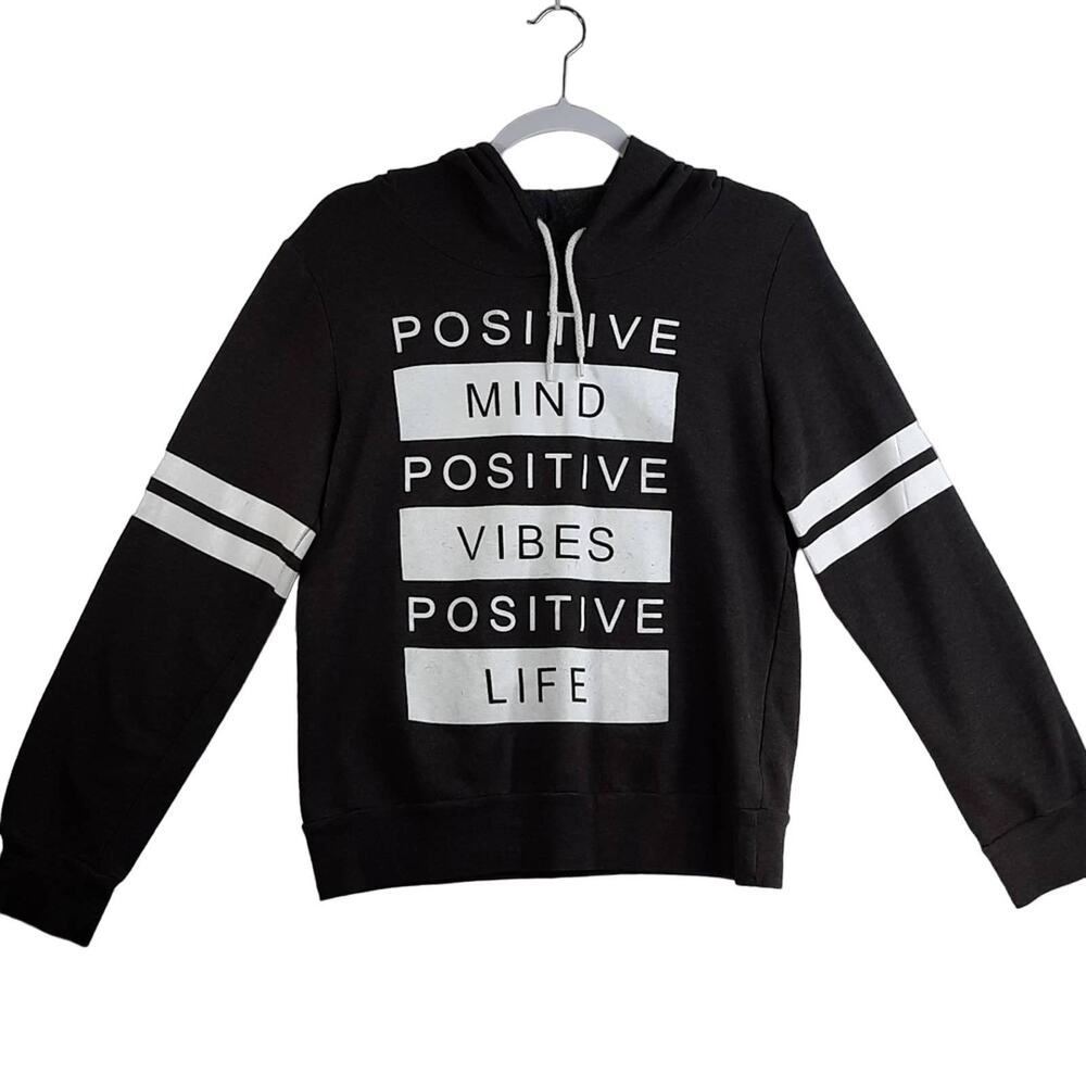 On Fire Sweatshirt Hoodie Junior Large Positive Mind Vibes Lightweight Pullover